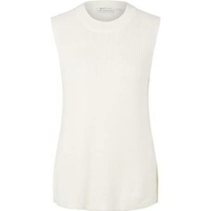 TOM TAILOR Denim Dames pullunder 1035363, 10348 - Gardenia White, S