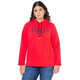 Ulla Popken - Sweatshirt - Neonrood - Capuchon met Trekkoord