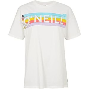 O'NEILL Connective Graphic Long T-Shirt, 11010 Snow White, Regular voor dames, 11010 sneeuwwit, S/M