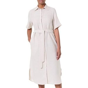 REG LINEN SS SHIRT DRESS, Dry Sand, 36