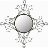 Safavieh - Mora - Wandspiegel - Koperkleurig - Rond - 71 x 71 x 2 cm