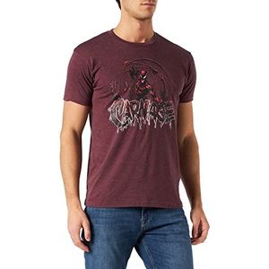 Marvel T-shirt voor heren, Bordeaux Melange, S