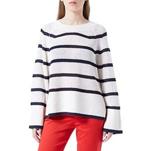 Part Two Dames Sacha Relaxed Fit Pullover met lange mouwen, Donkerblauwe streep, XS