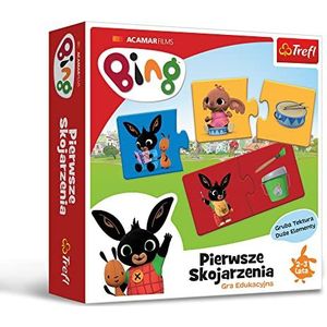 Trefl - Bing Eerste toewijzingen - Dysische verordening voor de kleintjes, benoeming en classificatie van artikelen, helden sprookjes Bing, dikke textuur, grote onderdelen, educatief spel voor