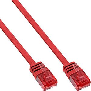 InLine 71603R platte patchkabel (U/UTP, RJ-45, 3m) rood