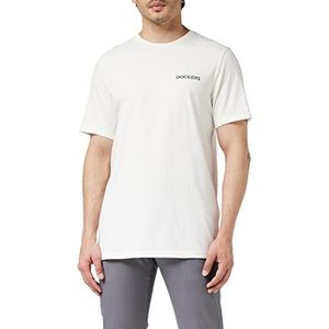 Dockers T-shirt met logo voor heren, papier wit + stencil, S