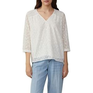 s.Oliver - Blouse - Crème - Wijde Blouse - Gelaagde Look - Driekwart Mouw