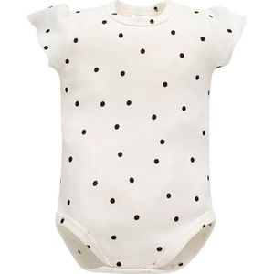 Pinokio Body korte mouwen, Tres bijen, 100% katoen ecru gestippeld, meisjes 62-92 (86), ecru tres bien, 86 cm