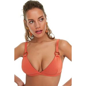 Trendyol Dames gebreide bikinitop, Oranje, 42