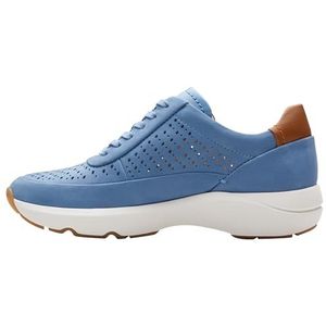 Clarks Dames Tivoli Grace Sneaker, blauw Nubuck, 4 UK, Blauw Nubuck, 37 EU