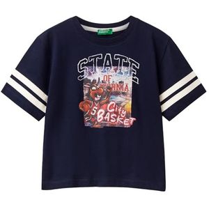 United Colors of Benetton T-shirt voor kinderen en jongeren, Blauw, 2 anni