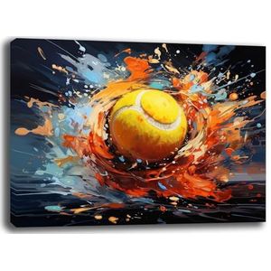 Modern schilderij Sport Tennis PADEL Street Art, moderne afbeeldingen voor kinderkamer, XXL, grote print op canvas, wanddecoratie, fitnessstudio, sportcentrum, 5, 30 x 40 cm