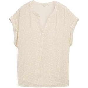 TOM TAILOR Damesblouse, 38313 - Champagne Offwhite Minimal, 36