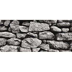 AG Design FTG 0920 grijze stenen muur, papier fotobehang - 202x90 cm - 1-delig, papier, multicolor, 0,1 x 202 x 90 cm