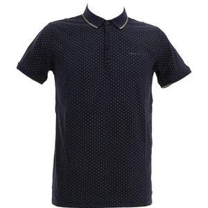 Teddy Smith Pasy 2 MC Total Navy/Micro Print 2 poloshirt voor heren, Total Navy/Micro Print 2, S