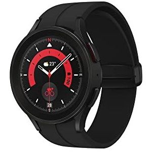 Samsung Galaxy Watch5 Pro Smartwatch, gezondheidsbewaking, sporthorloge, lange batterijduur, Bluetooth, 45 mm, zwart, 1 jaar garantie [Amazon uitgesloten] - versie FR