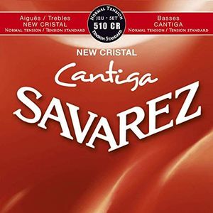 Savarez Snaren voor klassieke gitaar, New Cristal Cantiga 510CR standaard tension red - set