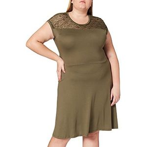 ONLY Carmakoma Carflake Life Ss Knee Jurk voor dames, Kalamata, L