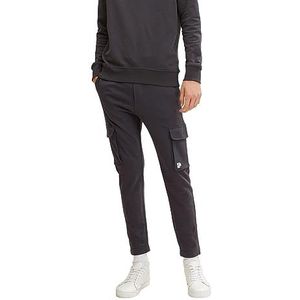 TOM TAILOR Denim Uomini Cargo joggingbroek 1032791, 29476 - Coal Grey, XS