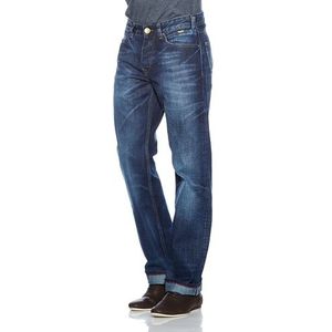 Cross Jeans voor heren, normale tailleband E 160-187/Antonio, blauw (Dark Used 187), 34W x 32L