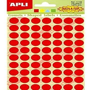 APLI Kids Verpakking van 1108 met 12 vellen verwijderbare stickers in verschillende vormen en kleuren
