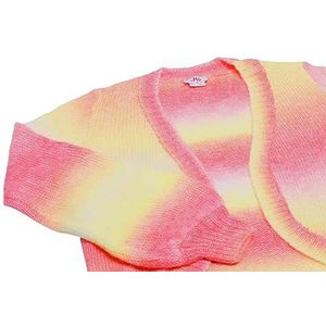 myMo Dames regenboogkleurige gebreide jas nylon roze geel meerkleurig maat XS/S, roze, geel, meerkleurig, XS