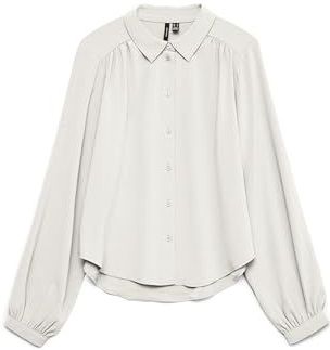 Vero Moda - Vmani LS Shirt WVN GA - Blouse - Wit