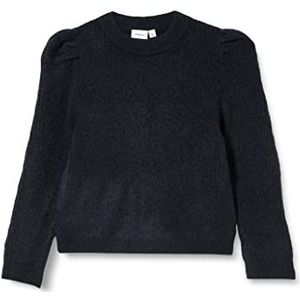 NAME IT Nmfrhis Ls Knit Camp Pullover Sweater voor babymeisjes, Dark Sapphire, 86 cm