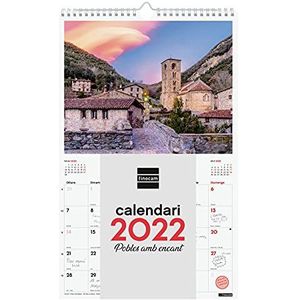 Finocam - Kalender 2022 250 x 400 mm wandafbeeldingen spiraalbinding voor het schrijven van volkers met katalaanse charme