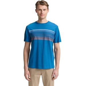 TOM TAILOR - Shirt - Blauw/Navy/Ombergrijs/Wit - T-shirt