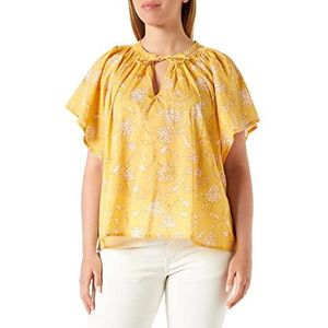 PardisPW to Top Relaxed Fit, Amber Yellow Block Print, 32 Vrouwen