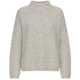 camel active - Gebreide Trui - Grijs - Opstaande Kraag