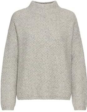 camel active - Gebreide Trui - Grijs - Opstaande Kraag