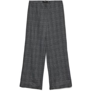 VERO MODA Vmberlin My Mw Wide Print Pant Noos, dark grey melange, L / 32L
