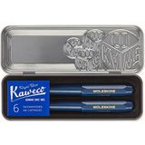 Moleskine Kaweco Ballpoint and Foutain Pen Set, Blue, Medium Point and Medium Nib (0.7 MM), Blue Ink