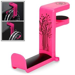 ENHANCE PC Gaming Hoofdtelefoon Houder Headset Hanger Mount - Hoofdtelefoon Stand met Verstelbare 360 Draaibare Arm, Onder Bureau Klem Op Ontwerp, Universele Fit & Ingebouwde Kabel Clip Organizer -