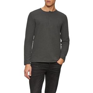 T-shirt - Henley - Heren - Lange Mouwen - Katoenmix