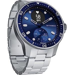 Withings 3.70055E+12 ScanWatch - Hybride Smartwatch met ECG, hartslag- en oximeter,43 mm,Blauw