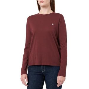Gant - REG SHIELD LS T-SHIRT - Plum wine - Longsleeve Shirt