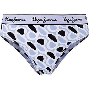 Pepe Jeans Vrouwen P Print Braziliaanse bikini stijl ondergoed, marineblauw, XL