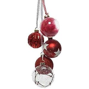 Kaemingk Groep rode kerstballen en parels, meerkleurig, 8719152774999