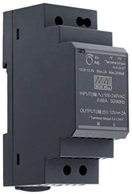 12 VDC | 2 A | 24 Watt | Mean Well HDR-30-12 DIN-rail voeding DIN-rail