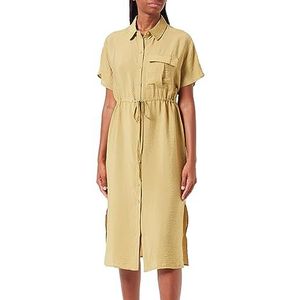 VERO MODA Vmiris S/S Shirt Calf Dress WVN Ga Noos jurk voor dames, Kaki, XL