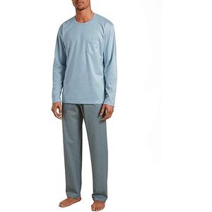 CALIDA Heren Relax Imprint Pyjamaset, Tempest Blue, Standaard, blauw, 52/54