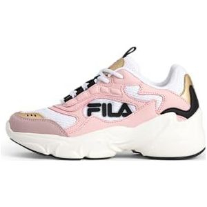 FILA Meisjes Collene Logo Kids Sneakers, wit poeder roze, 31 EU