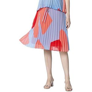 APART Fashion Plissee-rok met print voor dames, Veelkleurig (Hellblau-multicolor Hellblau-multicolor), 36