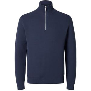 SELECTED HOMME - SLHDANE LS KNIT STRUCTURE HALF ZIP - Schipperstrui - Oceana