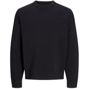 Jack & Jones Jorkobe Spring Knit Crew Neck, zwart, M