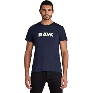 G-STAR RAW Heren Holorn T-shirts, Blauw (Sartho Blue D08512-8415-6067), L