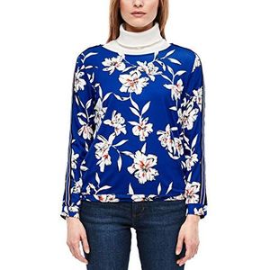 s.Oliver T-shirt voor dames, Blue Floral Print, 36 NL